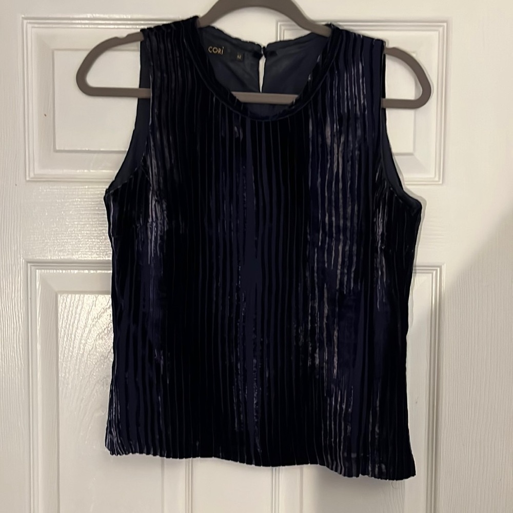 Dark blue velvet shirt